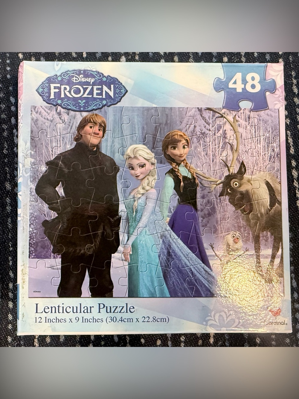 Disney Frozen Lenticular Kids Puzzle - Blue & Purple - 48 Pieces